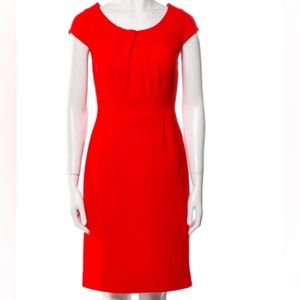 Red Kate Spade Scoop Neck Knee Length Dress